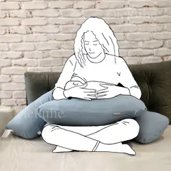 بالش بارداری U-شکل طوسی دی روحه Die Ruhe