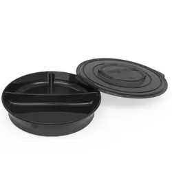 بشقاب تقسیم بندی شده درب دار تویست شیک مشکی