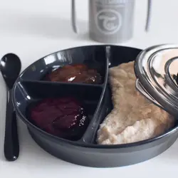 بشقاب تقسیم بندی شده درب دار تویست شیک مشکی