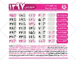 طرح psd تقویم سال 97