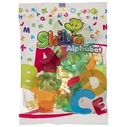 پاستیل میوه ای شیبا مدل Alphabet مقدار 180 گرم