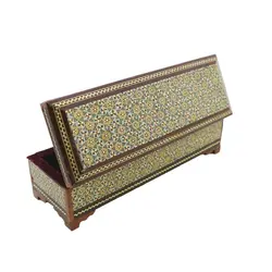 قلمدان لولایی خاتم مدل خاتم تخمه دار