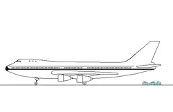 دانلود بلوک اتوکد هواپیمای بوئینگ| آبجکت آماده اتوکد دو بعدی