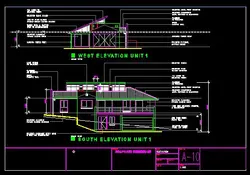 پروژه اتوکد مسکونی شامل سه تیپ خانه ی دوبلکس شیروانی