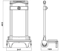 ترولی سرمه ای چرخدارمخصوص کوله پشتی