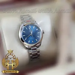 ساعت مچی زنانه امگا اسپیدمستر اتوماتیک Omega Speedmaster aqua terra صفحه سرمه ای