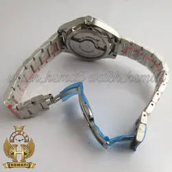 ساعت مچی زنانه امگا اسپیدمستر اتوماتیک Omega Speedmaster aqua terra صفحه سرمه ای