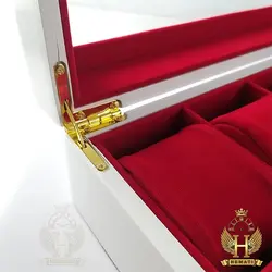 جعبه ساعت لوکس کلکسیونی چوبی 12تایی رنگ سفید box12105