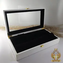 جعبه ساعت لوکس کلکسیونی چوبی 12تایی رنگ سفید box12107