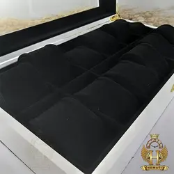 جعبه ساعت لوکس کلکسیونی چوبی 12تایی رنگ سفید box12107