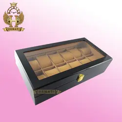 جعبه ساعت لوکس کلکسیونی چوبی 12تایی رنگ مشکی box12119