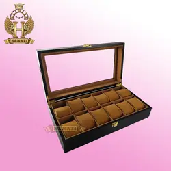 جعبه ساعت لوکس کلکسیونی چوبی 12تایی رنگ مشکی box12119