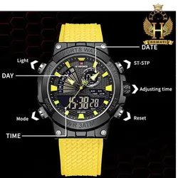 ساعت مچی مردانه نیوی فورس دو زمانه NAVIFORCE NF9219 بند رابر