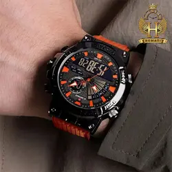 ساعت مچی مردانه نیوی فورس دو زمانه NAVIFORCE NF9219 بند رابر