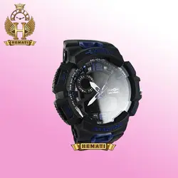 ساعت مچی مردانه اکسپونی EXPONI 3318 (مشکی-آبی)