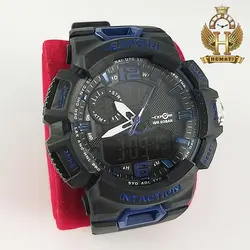 ساعت مچی مردانه اکسپونی EXPONI 3318 (مشکی-آبی)