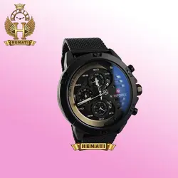 ساعت مردانه نیوی فورس Naviforce NF9110M بند چرم (مشکی-سفید)