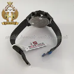 ساعت مردانه نیوی فورس Naviforce NF9110M بند چرم (مشکی-سفید)