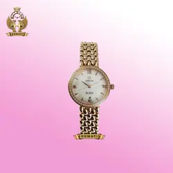 ساعت مچی زنانه امگا دویل OMEGA DE VILLE رزگلد (دورقاب نگین دار)
