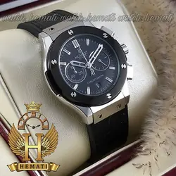 ساعت ست هابلوت بیگ بنگ Hublot Big Bang HUS109 نقره ای-مشکی