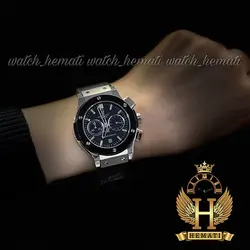 ساعت ست هابلوت بیگ بنگ Hublot Big Bang HUS109 نقره ای-مشکی