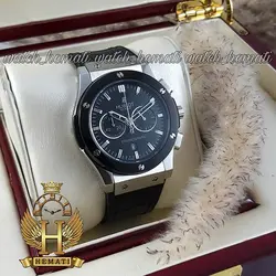 ساعت ست هابلوت بیگ بنگ Hublot Big Bang HUS109 نقره ای-مشکی