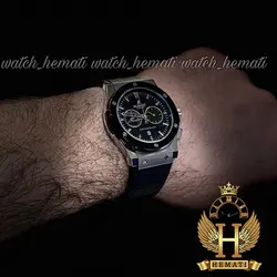 ساعت ست هابلوت بیگ بنگ Hublot Big Bang HUS109 نقره ای-مشکی