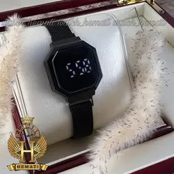 ساعت ال ای دی زنانه led302 (بند مگنتی) مشکی