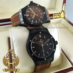 ساعت مچی ست مردانه و زنانه هابلوت Hublot HUS202 تک موتوره (قاب مشکی)