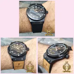 ساعت مچی ست مردانه و زنانه هابلوت Hublot HUS202 تک موتوره (قاب مشکی)