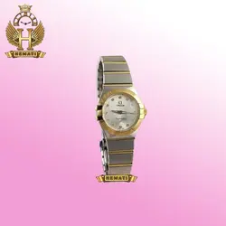ساعت مچی زنانه امگا کانستلیشن OMEGA CONSTELLATION OMCL03 نقره ای طلایی (صفحه نقره ای)