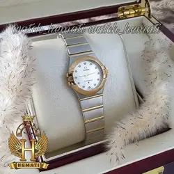 ساعت مچی زنانه امگا کانستلیشن OMEGA CONSTELLATION OMCL03 نقره ای طلایی (صفحه نقره ای)