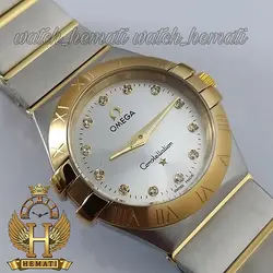 ساعت مچی زنانه امگا کانستلیشن OMEGA CONSTELLATION OMCL03 نقره ای طلایی (صفحه نقره ای)