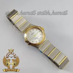 ساعت مچی زنانه امگا کانستلیشن OMEGA CONSTELLATION OMCL03 نقره ای طلایی (صفحه نقره ای)