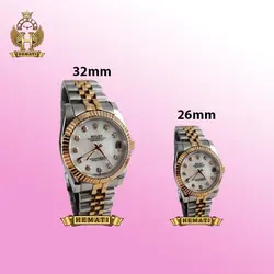 ساعت زنانه رولکس دیت جاست Rolex Datejust RODJL111 نقره ای رزگلد