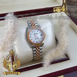 ساعت زنانه رولکس دیت جاست Rolex Datejust RODJL111 نقره ای رزگلد