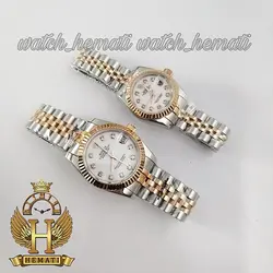 ساعت زنانه رولکس دیت جاست Rolex Datejust RODJL111 نقره ای رزگلد