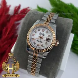 ساعت زنانه رولکس دیت جاست Rolex Datejust RODJL111 نقره ای رزگلد