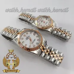 ساعت زنانه رولکس دیت جاست Rolex Datejust RODJL111 نقره ای رزگلد