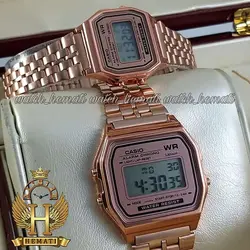 ساعت ست زنانه و مردانه کاسیو نوستالژی CASIO A159W رزگلد