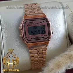 ساعت ست زنانه و مردانه کاسیو نوستالژی CASIO A159W رزگلد