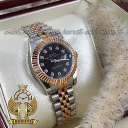 ساعت زنانه رولکس دیت جاست Rolex Datejust RODJL113 نقره ای رزگلد