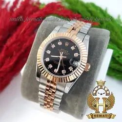 ساعت زنانه رولکس دیت جاست Rolex Datejust RODJL113 نقره ای رزگلد