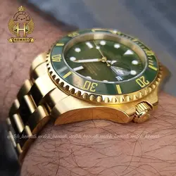 ساعت مردانه رولکس ساب مارینر Rolex submariner rosb106 طلایی(صفحه سبز)