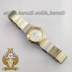 ساعت مچی زنانه امگا کانستلیشن OMEGA CONSTELLATION OMCL08 نقره ای طلایی (صفحه سفید صدفی)