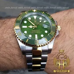 ساعت مردانه رولکس ساب مارینر Rolex submariner rosb108 نقره ای_طلایی(صفحه سبز)