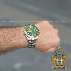 ساعت مردانه رولکس ساب مارینر Rolex submariner rosb108 نقره ای_طلایی(صفحه سبز)