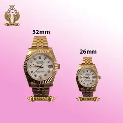 ساعت زنانه رولکس دیت جاست Rolex Datejust RODJL100 رزگلد