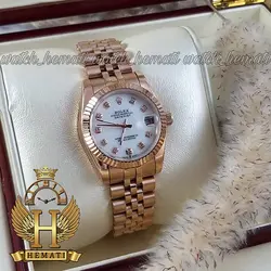 ساعت زنانه رولکس دیت جاست Rolex Datejust RODJL100 رزگلد