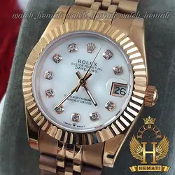 ساعت زنانه رولکس دیت جاست Rolex Datejust RODJL100 رزگلد